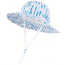 Adjustable Sun Hat For Baby Boys & Girls, Kids UV Protection Wide Brim Summer Play Hat With Chin Strap - Printed Wide Brim Sun Hat - View 33