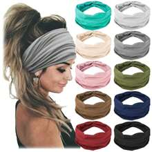 1pc Bohemian European American Sports Headband, Wide Yoga Elastic Headband, Running Hair Band, Sports Hair Accessories For Women Turban Headband Sweatband Fall Winter For Vacation Outfits Woman Elegant Scarf
