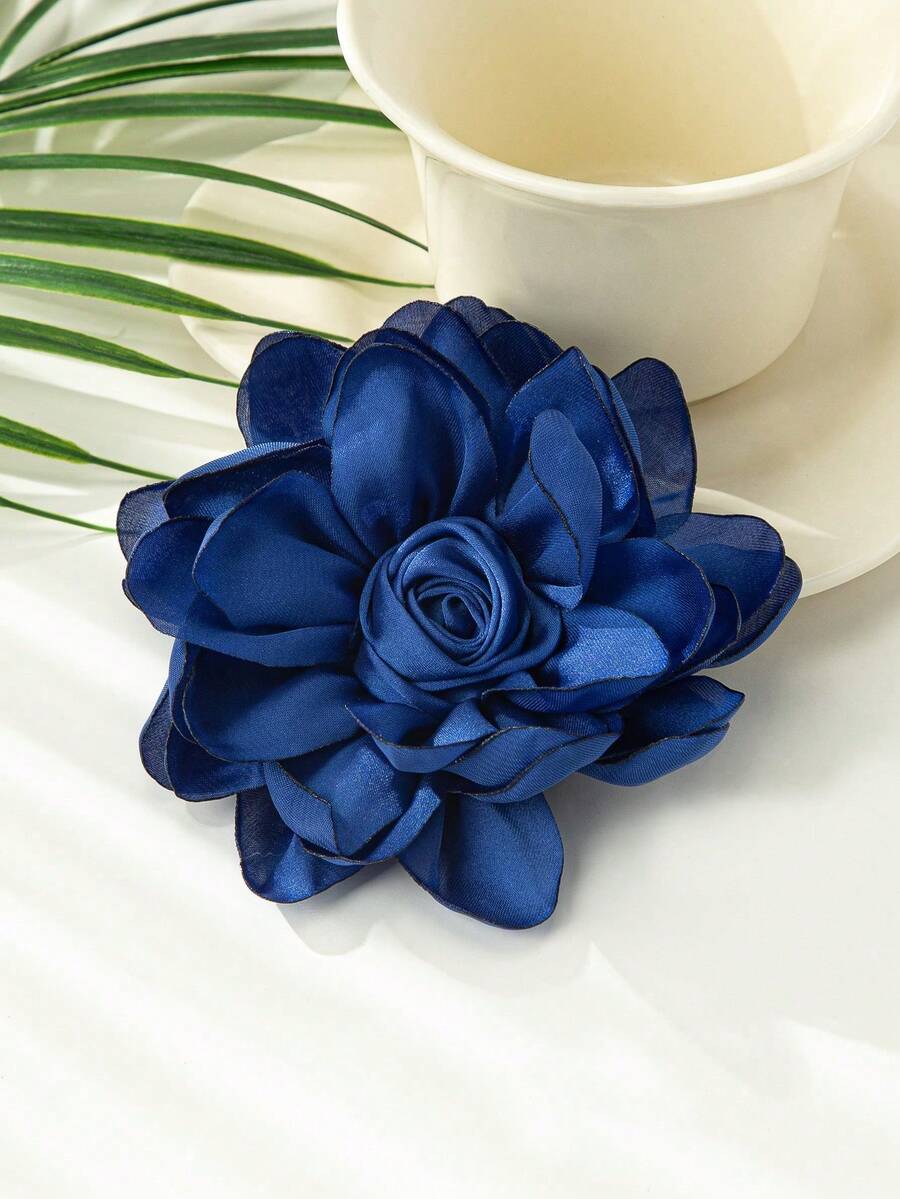 1pc Handmade Floral Edge Popular Fashion Holiday Party Unisex Brooch - Royal Blue - View 1