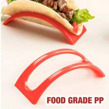 5 piezas Soporte de plástico rojo para tortillas, soporte mexicano para tacos, soporte de cocina creativo para panqueques, patatas fritas, tortas de maíz y tortillas, estilo restaurante