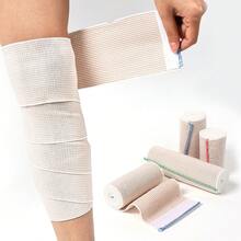 4pcs Elastic Bandages 3/4/6 Inch (7.5/10/15cm), 4.5m/177in Long, Leg Compression Wrap, Ankle, Knee, Abdomen, Wrist Elastic Bandages With Hook And Loop Fastener Gym Accessories Sales Sports Tape - Multicolor - View 3