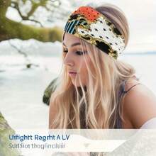 Women Fashion Hair Accessories Headband With Printed Pattern, Comfortable Anti-Slip Sports Hairband, Knotted Decor Headscarf, Elegant Hair Ornament - Multicolor - View 12