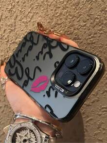 Funda para phone de San Valentín. Funda personalizada con escritura inglesa y estampado de labios. Botones electrochapados independientes. Efecto reflectante en negro y gris. Ligera y resistente a arañazos. Compatible con phone 7 Plus/8. Plus/ - Multicolor - Ver 4
