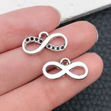 20pcs Infinity Symbol Connectors Charms Alloy Heart Infinity Love Connector Charms 10 Styles Style Pendants For DIY Bracelet Necklace Jewelry Making Supplies