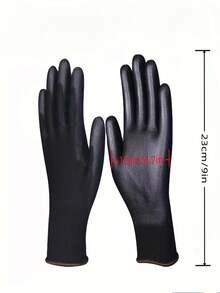 1/6/12 Pares de Guantes de Trabajo Grises - Anti-deslizantes, Duraderos Guantes para Jardinería, Construcción, Carpintería, Reparación de Automóviles - Cómodos con Puño de Punto - Multicolor - Ver 3