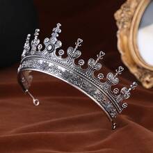 Unisex Golden King/Queen Medieval Crown, Renaissance Period Costume Accessories, Prince/Princess Birthday Crown, Masquerade Ball Halloween Costume Headpiece - Gold - View 7