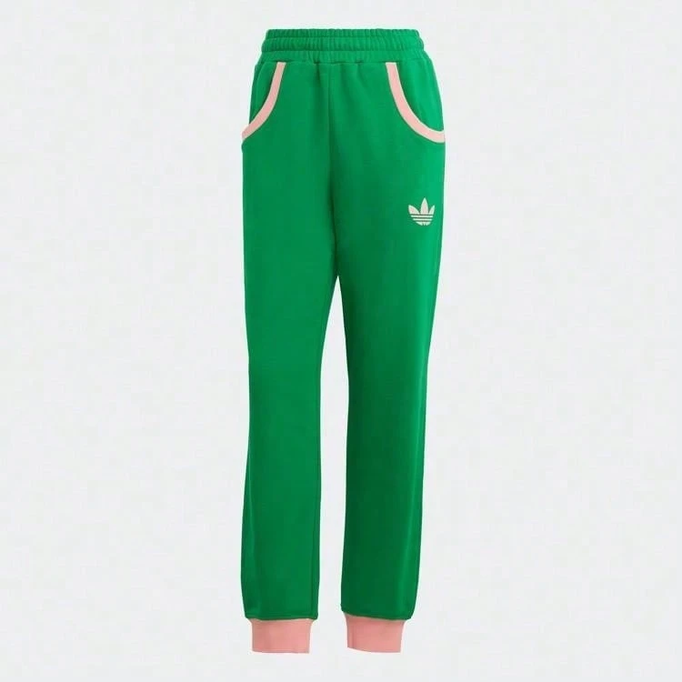 Adidas 三叶草印花时尚舒适女式长裤 IB2054 - 綠色 - 查看 1