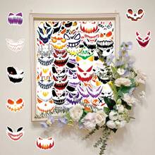 50pcs Mischievous Horror Skull Graffiti Stickers For Halloween Decorations, Scrapbooking, Phone, Guitar, Tablet Room Decor Wall Decor Wall Sticker