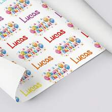 Personalized Text Custom Gift Wrapping Paper, Text Printing Custom Gift Wrapping, Ideal For Birthday Anniversaries Wedding Father's Day Mother's Day Graduation Season, 58*22.8 Inches. - Multicolor - View 5