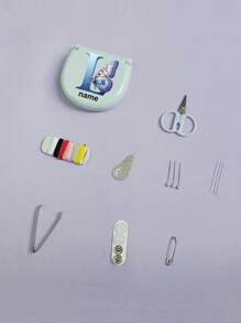 1 pezzo Set di cucito mini portatile e pieghevole, personalizzabile, regalo perfetto per principianti di cucito, con forniture e accessori fai da te, adatto per viaggiatori e per riparazioni di emergenza di abiti