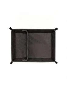 1PC PU Leather Foldable Jewelry Box & Desk Organizer Tray – Creative Storage Box For Earrings, Rings, Keys, Remote, Small Items | Jewelry Organiser & Decorative Home Accessories Holdersummer Storage Organizer Gift Back To School - Multicolor - View 6