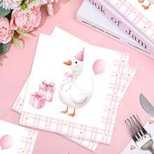 One Silly Goose Napkins For One Silly Goose Birthday Party Decorations Silly Goose Birthday Decor - Multicolor - View 6