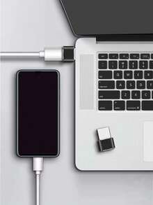 1 个铝合金高光 Type-C 转 USB 适配器，兼容智能手机、电脑、车载充电器、PD 数据线、USB 集线器、快速充电适配器 - 彩色 - 查看 4