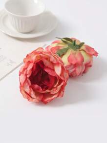5pcs Artificial Peony Flower Hair Accessories, Handmade Hair Clips For Bridal Hairstyle, Wedding Photography Props, Multiple Colors Available