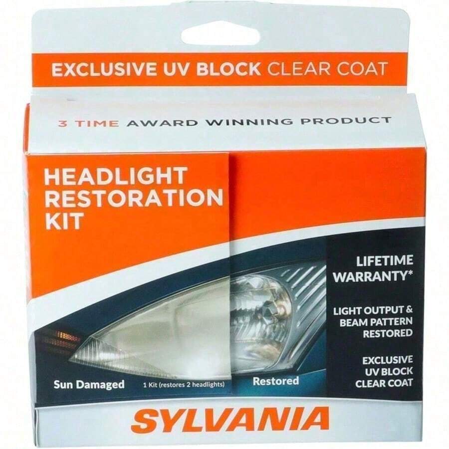 TKL-Headlight Restoration Kit - 3 Easy Steps To Restore Sun Damaged Headlights With Exclusive UV Block Clear Coat, Light Output And Beam Pattern Restored, Long Lasting Protection - 完整套件 - 查看 1