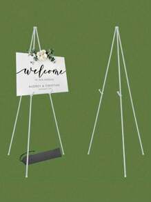 1PC 63" Easel Stand For Wedding Sign, Display Poster, Sign Poster Stand For Display, Display Easel Stand With Bag, Holds 5 Lbs,Easel Stand For Display, Foldable Portable Ground Easel For Wedding Banner And Poster Display Stand, Tabletop Easel Display Metal Tripod Party Favors Room Decor Bride Gifts Birthday Graduation Birthday Decorations Party Decorations Bachelorette Wedding Outdoor Decoration Summer Beach Back To School School Supplies