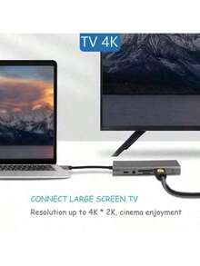 11 In 1 Docking Station Type-C USB3.0 R45 Gigabit High-Speed Network Port VGA 3.5mm SD/TF Card Reader Interface Converter PD 4K High-Definition Laptop Docking Station Suitable For Air M1 IPad Pro Laptop Office Adapter - Silver Gray - View 7