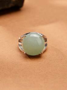 1 件天然水晶和宝石可调节戒指，适合男女日常佩戴 - 彩色 - 查看 22