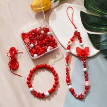 1 Set de accesorios de cuentas acrílicas de colores, fresco y lindo estilo universitario, adecuado para decoración en pulseras, llaveros, mochilas, accesorio de moda de verano, regalo encantador para amigos, manualidades con cuentas