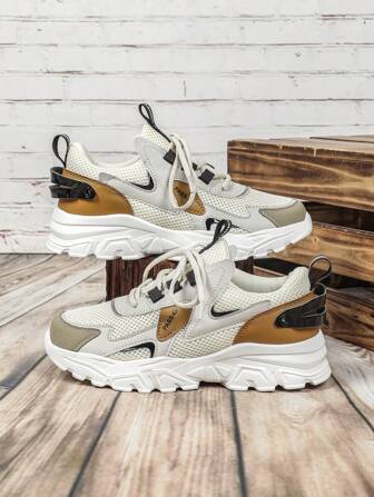 Zapatillas de deporte de moda para hombres, Zapatillas deportivas informales y gruesas, Zapatillas versátiles con estilo Ins para jóvenes