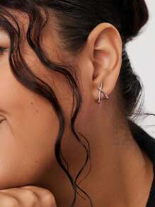 1 Paar einfache 925 Sterling Silber Ohrstecker, Hochzeitstags-Ohrschmuck für Frauen, Geschenkschmuck