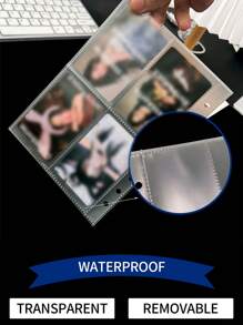 Photo Album With Large Capacity, Celebrity Photo Pages, 3-Inch Photo Album, Movie Ticket & Card Holder, Multi-Size Card Holder, Photo Album, Photo Card Collection Mini Grids Album, Photo Collection Book