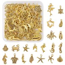 60Pcs Random Mixed Vintage Alloy Pendants, Antique Golden - Antique Golden - View 12