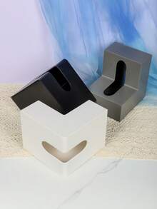 1 علبة مناديل نسيج مبتكرة عالية الجودة ذات شكل مثير للإعجاب على هيئة حرف L، لائق لغرف الجلوس والمطبخ والأعياد والمنزل والمكتب