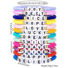 14pcs/Set Fruit & Heart Pattern Polymer Clay Beaded Bracelet, Lively & Cute Style, Random Colors Suitable For Festivals, Celebration Wear Or Gifts - Multicolor - View 9