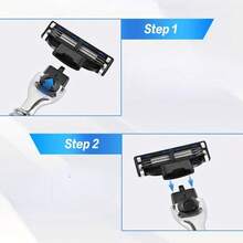 男女适用黑色长柄剃须刀，3 层刀片替换装，适用于胡须和身体，兼容 Mach3，手动面部和身体脱毛套装，优质不锈钢手柄手动剃须刀