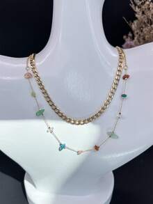Assorted Natural Stone & Metal Necklace Set, European And American Fashion Fresh Summer Style, Random Stone Color, Size & Quantity - Multicolor - View 5