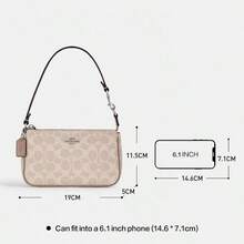 Coach Nolita 19 Shoulder Bag In Blocked Signature Canvas Purse Gift For Women Purse And Bags For Women Underarm Bag Satchel Bag Christmas Thanksgiving Day Gift For Her CW426