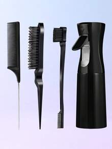 4pcs Slick Back Hair Brush Set With Hair Spray Bottle, Edge Brush Hair Brush Rat, Tail Comb Teasing Brush For Smoothing Baby Hair & Flyaways, Hair Brush, Comb, Hair Tools, Hair Products And Accessories For Barber Salon Beauty Travel Essentials,Back To School,Travel Holiday Essentials,Hair Accessories For Women,Brush,Hair Brushes,Edge Brush,Brush Hair,Hair Comb,Comb Hair,Detangling Brush,Ball Brush,Mini Hair Brush,Hair Brush Set,Wooden Comb,Hair Brush, Brush, Comb, Slick Back Brush, Hairbrush, Edge Brush, Brush Hair, Hair Comb, Hair Brush Set, Comb Hair, Mini Hair Brush, Detangling Brush, Hair Brushes,Hair, Accessories, Hair Products, Hair Tools, Hair Stuff, Hair Care, Curly Hair Brush, Barber, Barber Accessories, Hairdressing Equipment,Travel Essentials,Travel Essential,Hairstyle,Hairdressing - Multicolor - View 18