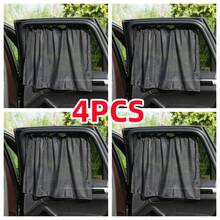2pcs/4pcs Car Sunshade Summer Curtains Summer Mesh Suction Cup Type Car Privacy Curtains Car Windows Sun Protection Sunshade Side Gear
