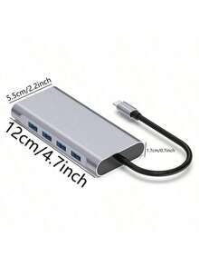 11 In 1 Docking Station Type-C USB3.0 R45 Gigabit High-Speed Network Port VGA 3.5mm SD/TF Card Reader Interface Converter PD 4K High-Definition Laptop Docking Station Suitable For Air M1 IPad Pro Laptop Office Adapter - Silver Gray - View 10