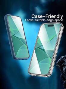 2pcs Ultra-Clear Screen Protector Film, Easy To Install, Bubble-Free, Scratch-Resistant Compatible With Apple IPhone 12/13/13 ProMax/14/14Pro/14ProMax/15/15Pro/15ProMax/16/16Pro + Full Coverage Clear Protective Case With Anti-Scratch, Anti-Dust Frame + Anti-Slip, Wear-Resistant Back Film