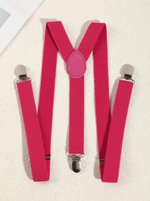 1pc Men Solid Color Elastic Adjustable Y-Shape Belts/Suspenders, Suitable For Casual, Travel, Shirt & Business Outfits