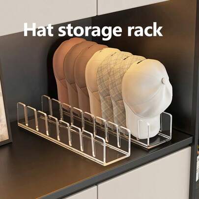 1PC Acrylic Hat Stand For Baseball Caps - No Installation Required, Stylish Organizer For Up To 7 Caps, Ideal For Bedroom, Closet, Dresser, Office, Perfect For Gender Reveal Parties, Birthdays, Weddings, And Seasonal Celebrations, A Thoughtful Gift For Friends, And Colleagues, Back To School Essentials, Enhance Your Space With This Functional And Chic Display Solution, Perfect For Holiday Decor And Everyday Use, Elevate Your Hat Collection With This Versatile And Elegant Organizer, A Must-Have For Fashion Enthusiasts And Hat Lovers Alike.