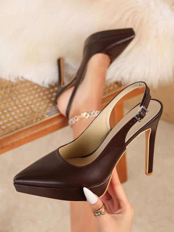 حذاء كعب عالي للنساء موضة خريف/شتاء 2025، أنيق، جذاب، جريء، مقاوم للماء، بتصميم أنيق بأصبع قدم مدبب، مناسب للمكتب