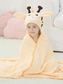 MICHLEY MICHLEY 1pc Baby Cartoon Hooded Absorbent Cute Towel Unisex Soft And Comfortable Swimming Bathrobe Large Towel 125cm X 80cm Suitable For 0-7 Years Old