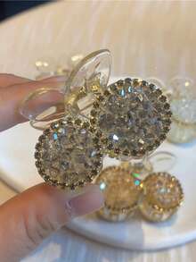 1pc Delicate Rhinestone Cherry Hair Clip, Bangs Clip, Versatile For Everyday Wear, Suitable For All Seasons - Multicolor - View 7