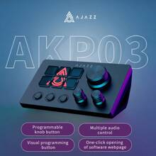 AJAZZ Clavier intelligent Black Knight AKP03E - contrôleur de bureau multifonctionnel, personnalisation de macros pour le bureau, la diffusion en direct, l'édition, la programmation, le trading au jour le jour