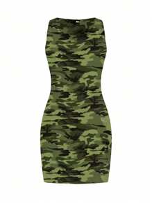 Vestiti estivi da donna, maglietta senza maniche tinta unita minimalista casual, gonna, estivo, aderente, canottiera, bodycon, vestito, outfit vacanze e spiaggia