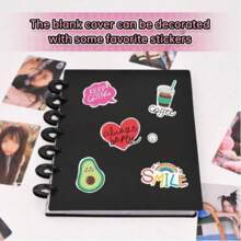 Photo Albums Photo Card Binder 3 Inch Photo Card Holder Book Cover With 80 Card Slots A5 Idol Business Card Set 2*3 Album Black White Pink,Back To School,School Supplies