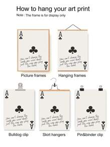 1pc Prints Black And White Wall Art Decor Poster Print Ace Card (Unframed) Aesthetic Retro Wall Prints Wall Art