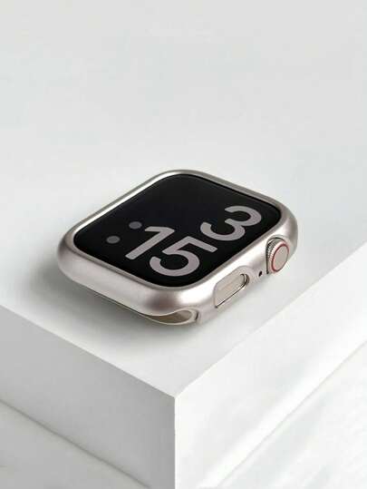 1pc Starlight Color Men Women Casual Fashionable PC Hollow-Out Watch Case Anti-Drop Protective Case, Compatible With Apple Watch Case 38/40/41/42/44/45/46/49mm, For Apple Watch Series Ultra/SE/11/10/9/8/7/6/5/4/3/2/1, Smart Watch Case Accessory