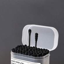 100/300/600 قطعة من أعواد التنظيف المزدوجة الرؤوس للمستحضرات التجميلية، تصميم مزدوج (رأس حلزوني + رأس ملعقة الأذن في واحد)، تخزين في علبة منفصلة، صديقة للبشرة وناعمة، لا تنكسر بسهولة، لا تضر البشرة، لا تتساقط وبقوة امتصاص للماء، يمكن استخدامها لتزيين مكياج العيون والشفاه الرقيقة وتنظيف قناة الأذن والجروح