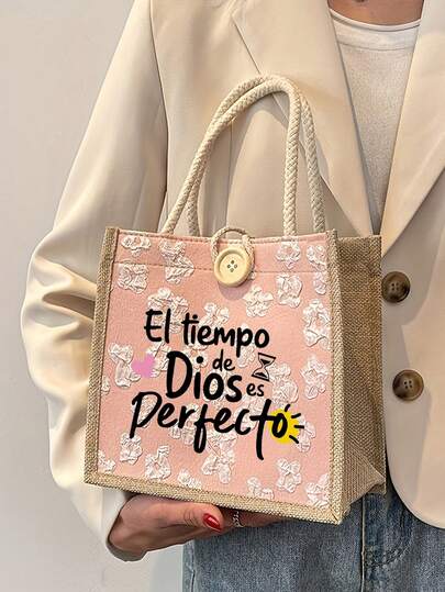 Bolsa de lona con tema de tiempo, diseño de corazón, luz y patrón, bolsa de compras reutilizable con estampado para mujeres, con doble asa, bolsa grande de capacidad para el hombro, bolsa de tela casual, bolsa de almacenamiento navideña, bolsa de almuerzo de vuelta al colegio, adecuada para ir al trabajo, la escuela y de compras, conveniente para uso al aire libre, mejor opción como regalo para familiares y amigos, regalos para maestros, regalos del Día de la Madre, regalos para fiestas y festivales, regalos de agradecimiento a los maestros, mejor regalo del Día del Maestro para mujeres