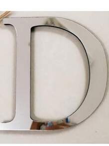Pegatinas decorativas de pared de letras de espejo acrílico 3D gruesas, 10cm/15cm/20cm letras autoadhesivas extraíbles de espejo acrílico, resistentes al agua y a la corrosión