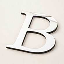 Pegatinas decorativas de pared de letras de espejo acrílico 3D gruesas, 10cm/15cm/20cm letras autoadhesivas extraíbles de espejo acrílico, resistentes al agua y a la corrosión